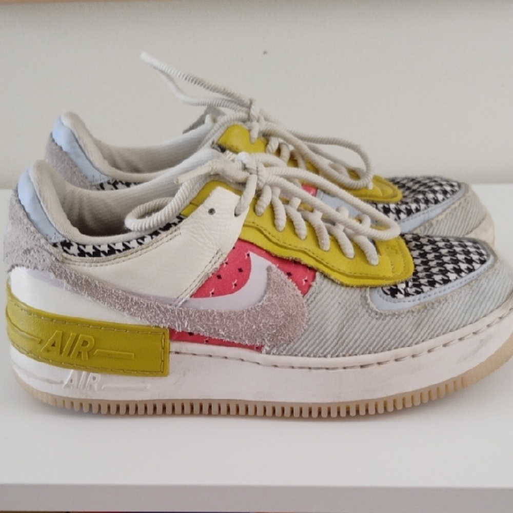 Nike Sneakers in Pink, Yellow, and Gray